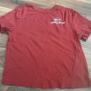Corvette GM baby teee cropped stretchy fitted women shirt XL